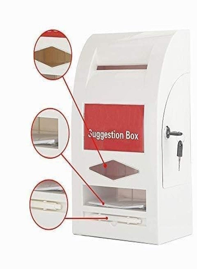NISHIV All in 1 Multipurpose Letter Box Suggestion Suggestion Box Lock for Table Top or Wall Mount Letter Box Suggestion Box Complaint Box Donation Box with Lock Table Top and Pen Stand (Pack of 1) - Image 3